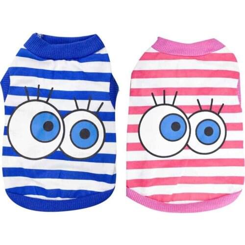 Cute Big Eye Pet Dog Clothes Summer Cotton Puppy Shirts T shirt Cat Vests Costume Clothing for Small Pets Chihuahua