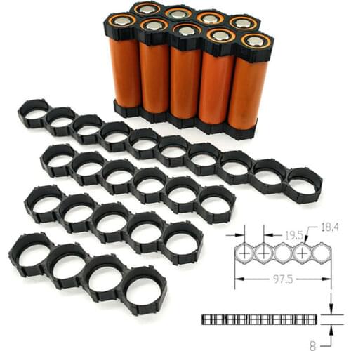 10PCS 18650 Battery Holder Bracket Storage Box Fixed Bracket Assembly Group Module Battery Pack Splicing Case DIY Battery Pack