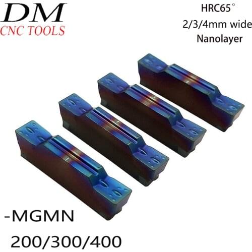 10pcs MGMN200 MGMN300 MGMN400 wide HRC65° cutting blade Carbide inserts for lathe cutting boring bar holder Used for steel