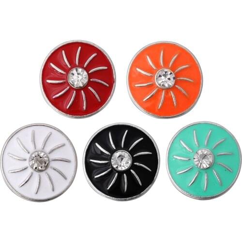 10pcs/lot New 18mm Snap Jewelry Oil Painting Flower Snap Button Fit Snap Necklace Bracelets Bangle for Women Buttons Jewelry