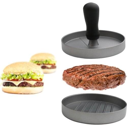 2019Hamburger Press, Aluminum Burger Press with Heavy Duty Non-Stick Patty Maker Pan, Professional Food Grade Hamburger Mold