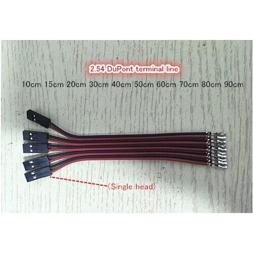 2P 2.54 Red-black cable Female DuPont terminal line 10cm 15cm 20cm 30cm 40cm 50cm 60cm 70cm 80cm 90cm