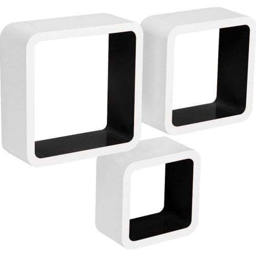 3PCs/set Wooden Floating Wall Shelves CD DVD Toys Storage Display Shelf Bookcase Bookshelf Decorative Home Storage Organizer