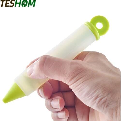 4 Nozzles) Silicone Food Write Pen Chocolate Decorating tools Cake Mold Cream cup,cookie Icing Piping Pastry kitchen accessorie