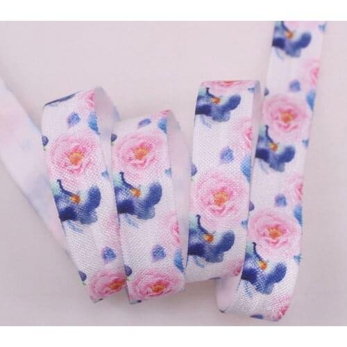 5/8 inch FOE Elastic fold over ribbon for hair bands hair ties,50yards per lot