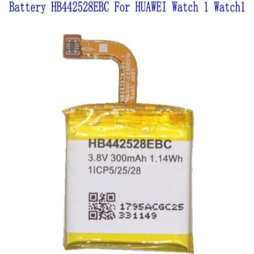1x 300mAh HB442528EBC Replacement battery For HUAWEI Watch 1 Watch1 HB442528EBC Battery Batteries