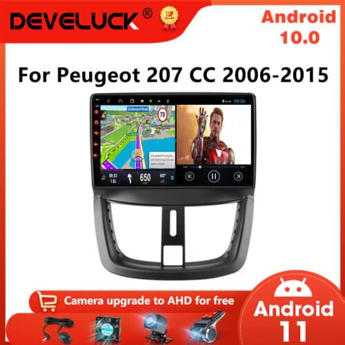 Android 10 2 Din Car Radio For Peugeot 207 CC 207CC 2006 - 2010 2011 2012 2013 2014 2015 Multimedia Video Player GPS 4G WIFI DVD