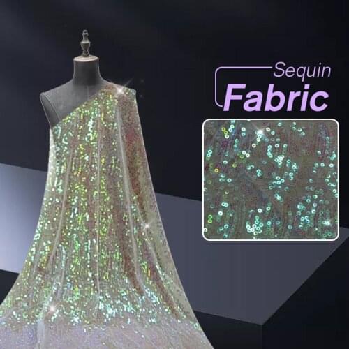 100X130CM Shine Tulle Fabric For Sewing Childrens Dress Star Mesh Fabric For Diy Colorful Background Decoration