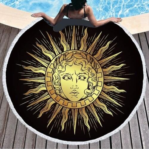 Sun moon large beach towels Beach towel For home beach towel Bath towels Large beach towel Towels Microfiber towel strandlaken