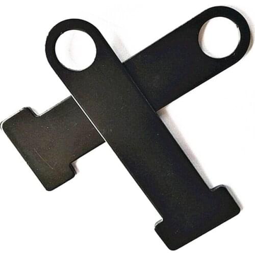 Black Motorcycle Boke Helmet Strap D-Ring Steel Lock Extensions Cafe Racer ATV Dual Sport bike Cruiser Bobber Chopper