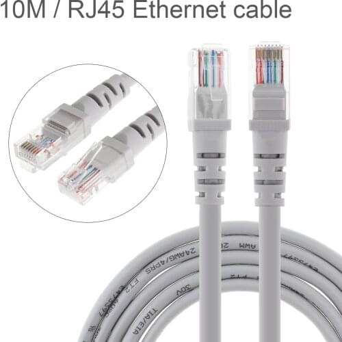DiGiYes 10M 32.8Ft CAT6 Pure Copper Ethernet Cable High Speed 8P8C Round Wire RJ45 Network LAN Cable for Computer Router / Modem
