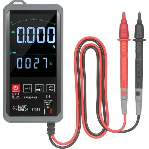 SMART SENSOR ST388 LCD Digital Multimeter Digital Autoranging with Audible NCV True RMS 6000 Counts Backlit Meter Tester