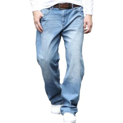 Jeans Men 2020 Mens Brand Jeans High Quality Gray Mens Retro Baggy Jeans Hip Hop Loose Skateboard Denim Pants