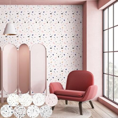 Colorful Terrazzo Wall Cover Paper Self Adhesive Removable Wall Stickers Living Room Bedroom Decoration Wallpaper DIY Home Decor