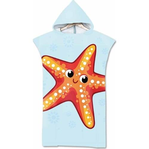 Cartoon Hooded Towel 3D Printed Microfiber Towels For Adults Soft Wearable Sport Travel Shawls Swimming Bath Towel Beach Towel