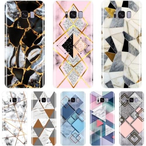 Geometric Marble Back Cover For Samsung Galaxy Note 9 8 5 4 Soft Silicone Phone Case For Samsung Galaxy S8 S9 Plus S5 S6 S7 Edge