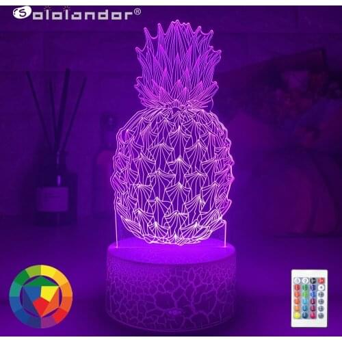 Newest Fruit Pineapple Unique Baby Night Light for Home Decoration Usb Battery Operated Lamp Gift Store Ideas Dropshipping Item