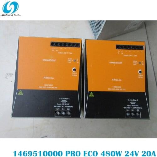 Original Weidmüller 1469510000 PRO ECO 480W 24V 20A Rail Switching Power Supply Single Phase, 100% Tested BeforeShipment