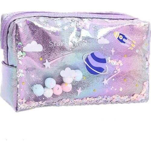 Simple and Stylish Cosmetic Quicksand Star Travel Coin Storage Durable Waterproof Hand Wrist Bag