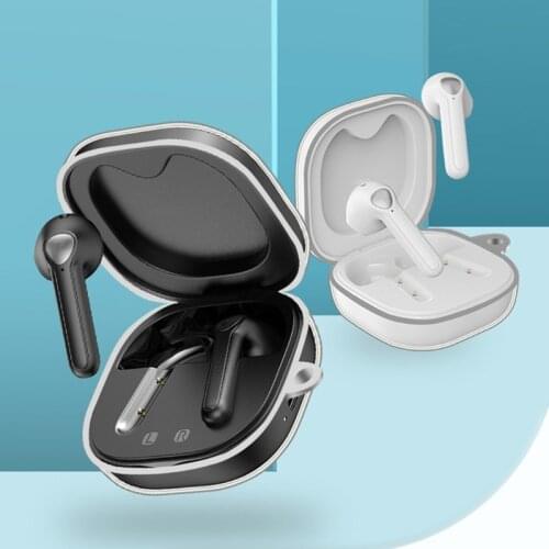 Transparent TPU Case Cover Compatible with-SoundPEATS Trueair2 + Earphone Case with Keychain Protective Dustproof