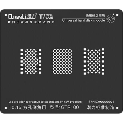 Qianli Universal Hard Disk Module Reballing Stencil Square Hole Black Stencil for All iPhone Series Hard Disk Module Reballing
