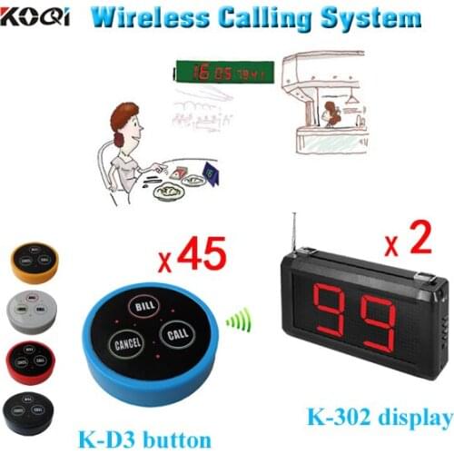 Restaurant Table Button Call System K-302+K-D3-Blue Digital Device