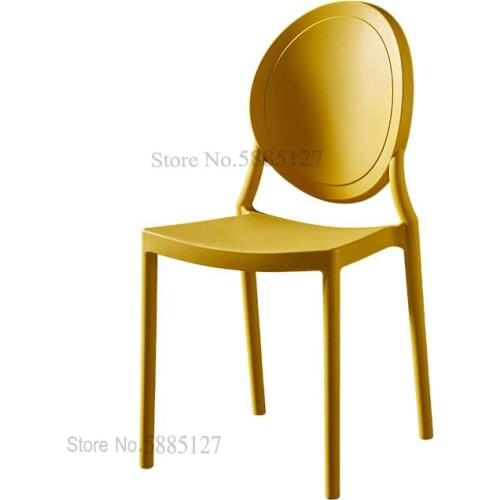 Nordic Dining Chair Modern Minimalist Plastic Chair Backrest Home Adult Restaurant Thickening Chair Outdoor Stacking Chair