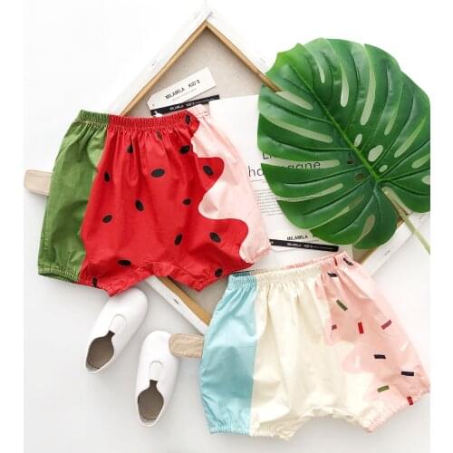 Tonytaobaby Summer New Girls Ice Cream Modeling Girls Pants Boys Pants