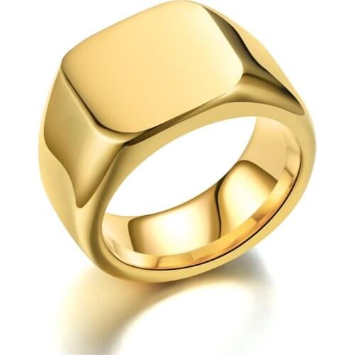 VAKKI Retro Solid Stainless Steel Casting Ring Mens Titanium Steel Ring Jewelry Wholesale