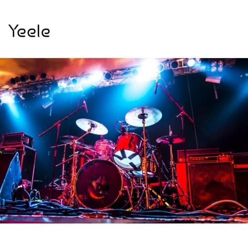 Musical Instrument Stage Light Concert Scene Photophone Photography Backdrops Custome Photographic Backgrounds For Photo Studio