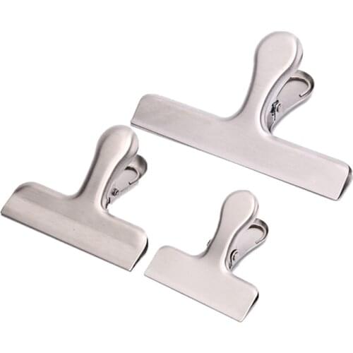 Food Storage Stainless Steel Chip Bag Clip 2 / 3 / 4 Inch Wide Stainless Steel Material Durable Tight Bite
