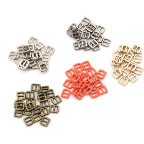 10pcs Buttons Shoes Buckle 3mm Mini Button Buckle Tri-glide Ultra-small Belt Buckle Doll Clothes