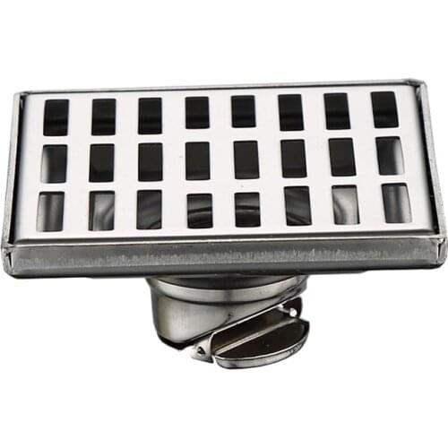 10CM Square Floor Waste Grates Bathroom Shower Drain Floor Drain Waste Drain Strainer Cover 304 Stainless Steel