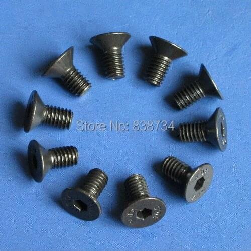 100PCS high tensile m2*12 10.9grade black carbon steel allen flat head countersunk screw