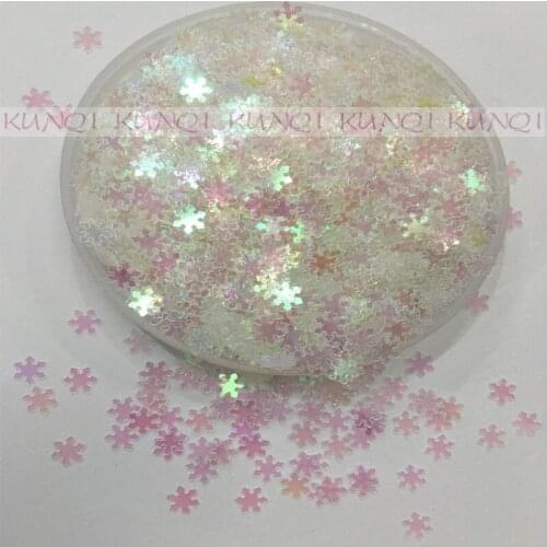 10000pcs 5mm Christmas Snowflake Loose Sequins Paillette Sewing For Crafts Scrapbooking Navidad Ornaments Transparent