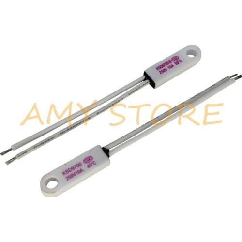 2pcs KSD9700 with Hole 40C-150C NO NC Thermal Protector Ceramic Temperature Control Switch Thermostat 250V 10A