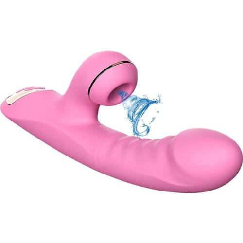 3 IN 1 Sucking Vibrator Clitoris Stimulator G Spot Thrusting Dildo Vibrators For Women Clit Sucker Vagina Heating Erotic Sex Toy