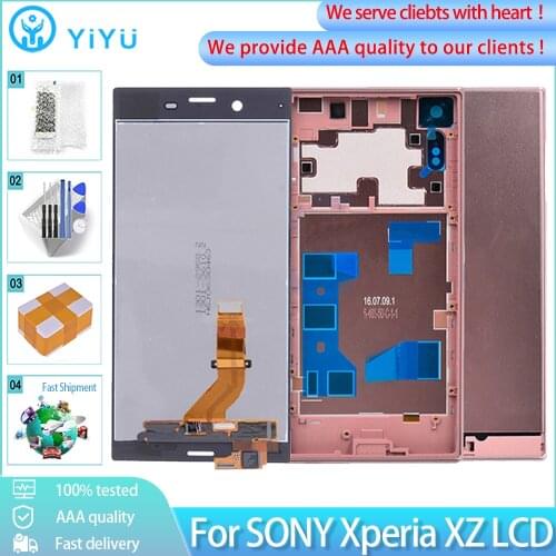 5.2" Original LCD For SONY Xperia XZ F8331 F8332 LCD Display Touch Screen Digitizer Replacement For SONY Xperia XZ lcd+frame
