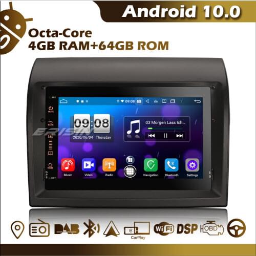 Erisin ES8774D Android Auto 10 GPS Navi DAB+ FM 4G WiFi DSP CarPlay Bluetooth OBD2 for Fiat Ducato Citroën Jumper Peugeot Boxer