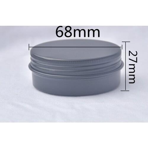 50/100pcs 60g Black Aluminum Cans Cream Boxs Handmade Soap Pots Threaded Aluminum Tin Makeup Tins Cosmetic Refillable Containers