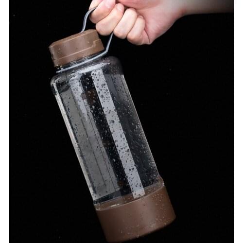 Drinking Water Bottle 1000ml Sport Leakproof Portable Plastic Travel Big Cycling Biking Cover Light Gym Storage Container KK60SH