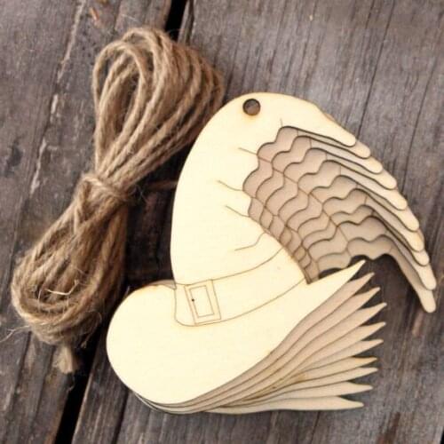 Wooden Detailed Witches Hat Craft Shape