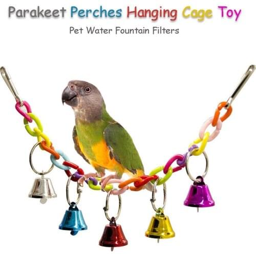 Hot Sale Parrot Toys Wood Birds Standing Chewing Rack Toys Bead Ball Heart Star Shape Parrot Toy Bird Toys Accessories Supplies