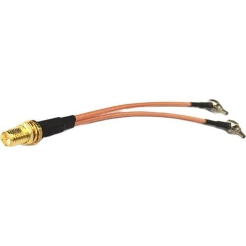 3G Modem Cable RP SMA Female Jack Nut to 2X CRC9 Male Splitter Combined Pigtail Y type RG316 15CM/30CM/50CM