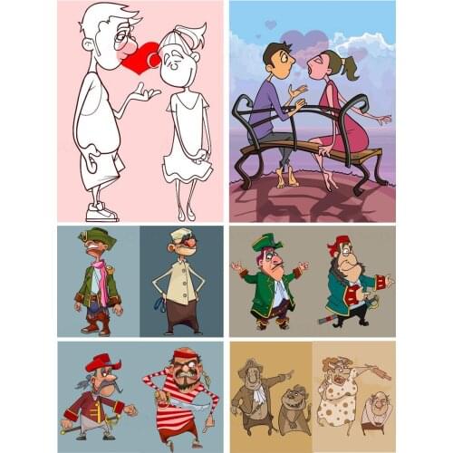 Cartoon Figures Pirate Captain 5D Diy Full Square and Round Diamond Painting Embroidery Cross Stitch Kits Wall Art Home Decor