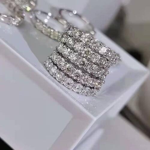 New fashion 18k/Au750 1ct diamond row ring jewelry for women&lady&wedding&party