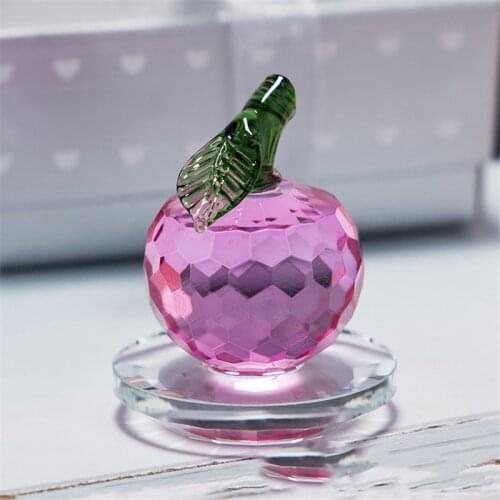 Crystal Simulation Apple Figurine Small Ornaments Ping An Fruit Christmas Wedding New Creative Small Gifts Home Decoration
