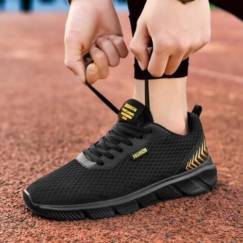 Hot Sale New Running Shoes Mens Sport Shoes Outdoor Sneakers Breathable Male Comfortable Mesh Zaptillas Hombre Size 39-48