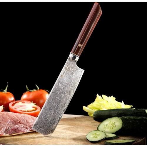 MOYANG-F 6 inch kitchen knife Damascus steel kitchen slice yellow sandalwood handle German style kitchen knife