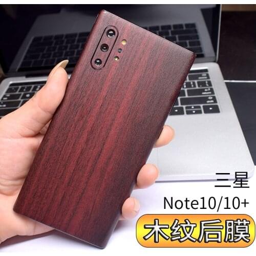Wood Grain Soft Film For Samsung Galaxy Note 10 Plus 9 Matte Wood Skin Protective Back Body Sticker For Galaxy Note 10 8 9 S20